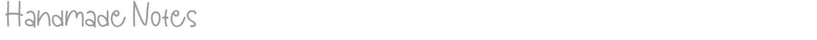 Handmade Notes font preview